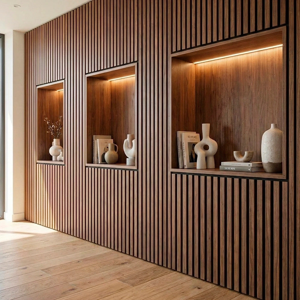 Acoustic Wood Wall Panel — Transform Your Space in Just 30 Minutes - (270cm x 110cm)